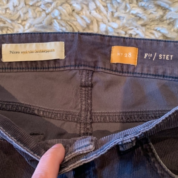 Pilcro gray stet skinny moto Corduroy Pants Jeans - Picture 6 of 8